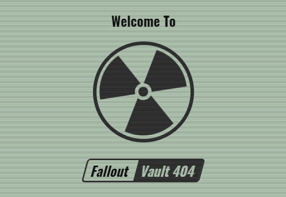 404 страница - игра Fallout